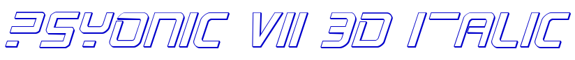 PsYonic VII 3D Italic 字体